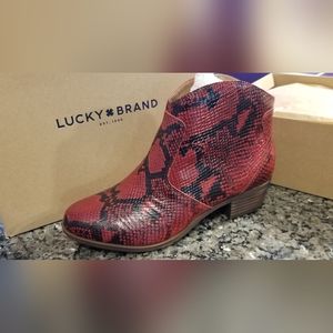 Lucky Brand Vegan Snake Skin Boots